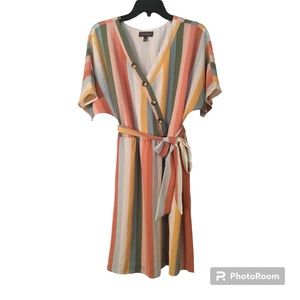 Luxology Striped Dress Size Large